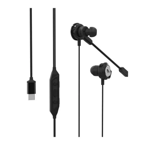 Auricular Havit Ge05 Tipo C Black — con micrófono