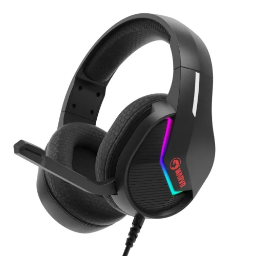 Auricular Marvo H8618 Tactic 40 Rgb Bk — con micrófono