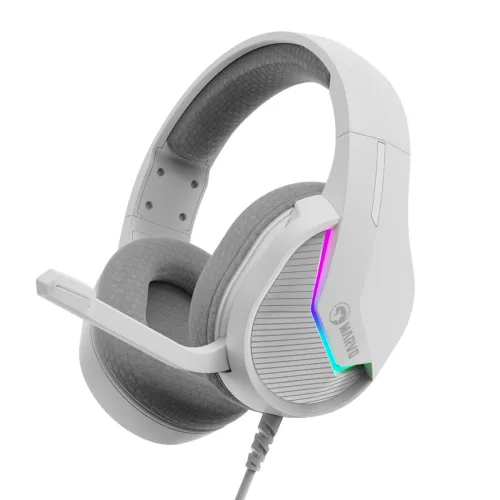 Auricular Marvo H8618 Tactic 40 Rgb Wh — con micrófono