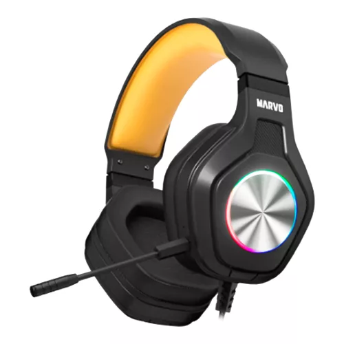 Auriculares Gaming Cableados Marvo Pulz 80 RGB — con micrófono